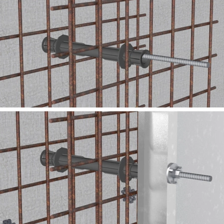 Rurka dystansowa szalunkowa z korkiem Oktagon 25 cm