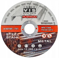 Tarcza do metalu INTER-VIS ECO 125mm x 1,0mm x 22,23mm