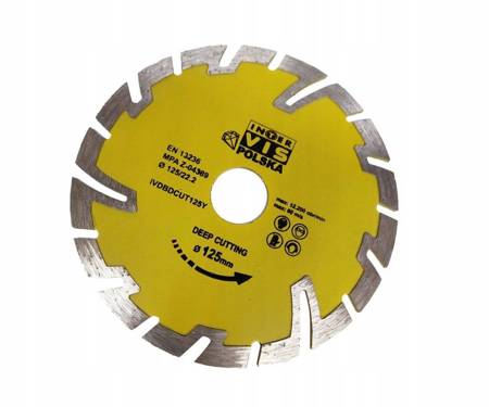 Tarcza diamentowa do cięcia betonu IV029 żółta PRO 125/1,0 mm